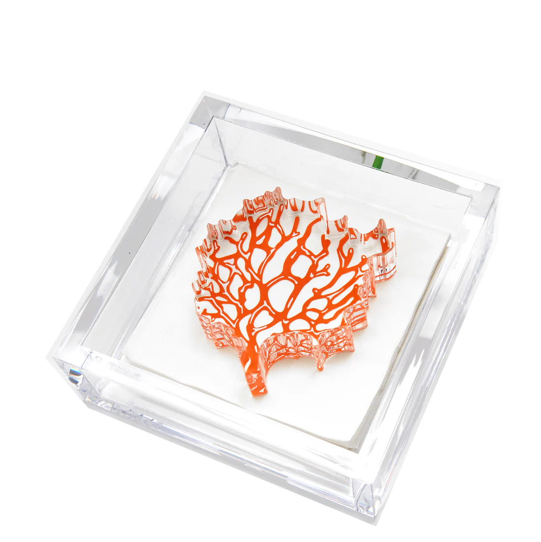 TW Cocktail Napkin Holder  - Coral