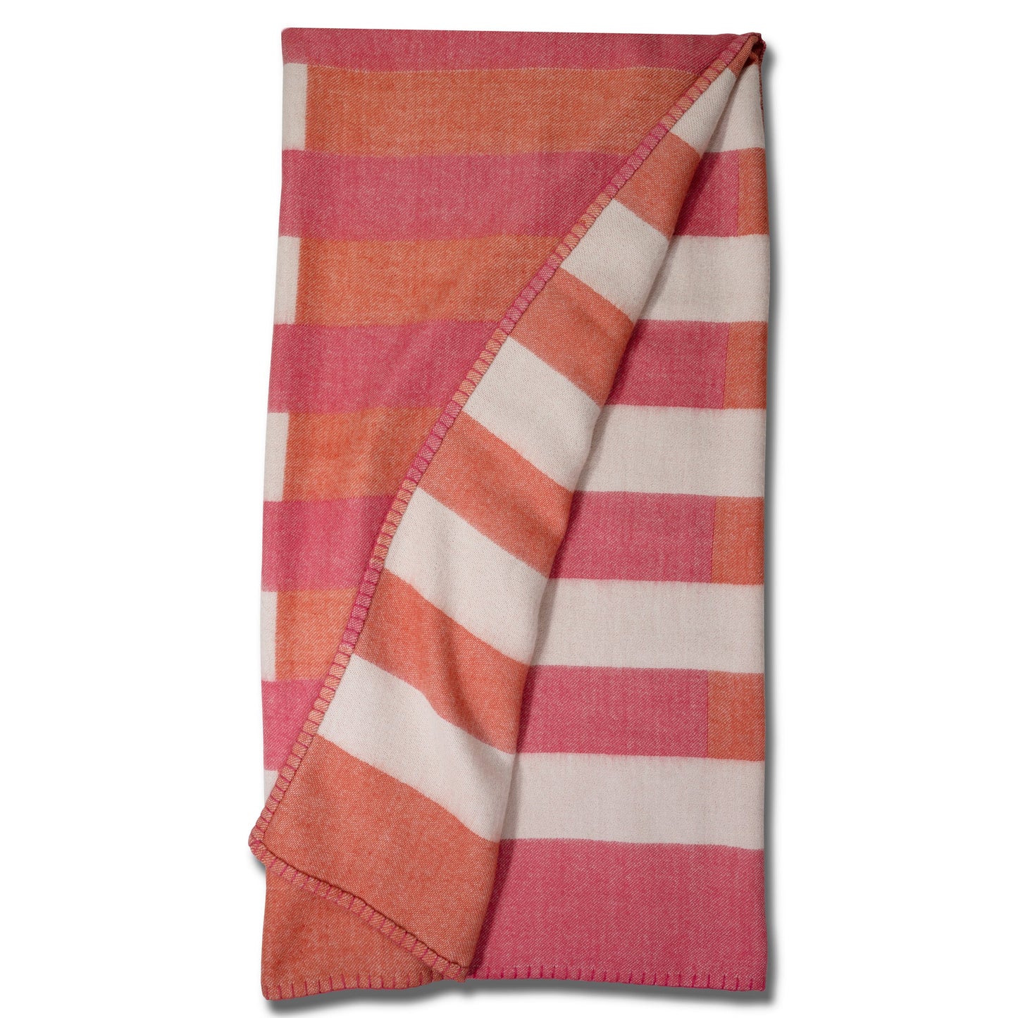 JoHoward Sonia Stripe Throw - Pink/Orange