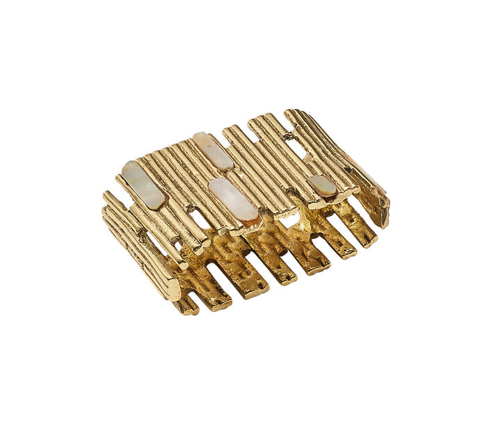 KS Matrix Napkin Ring Gold