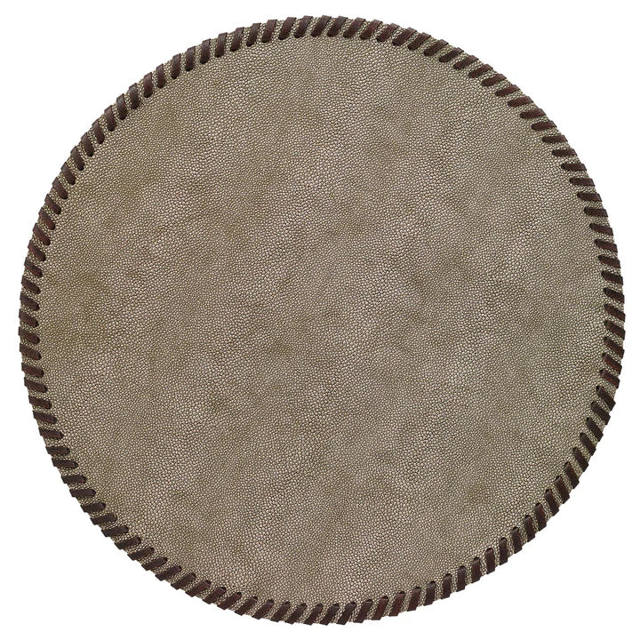 Bodrum Whipstitch Rd Placemat Bronze