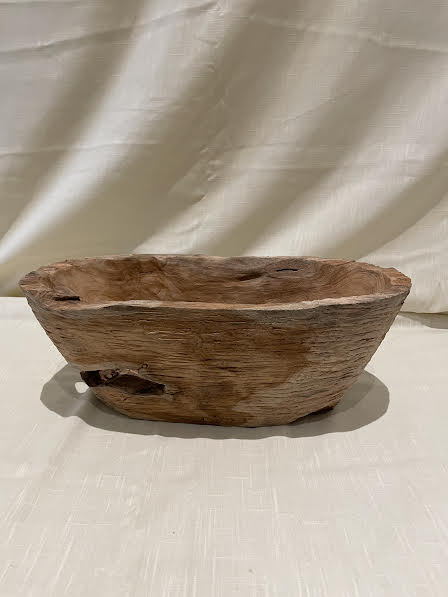 Texture Groovy Nat Teak Oval Bowl