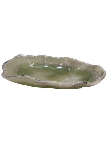 Asian Green Polished Onyx Bowl