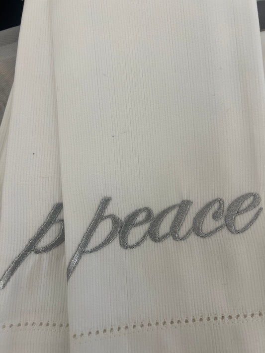 Hya “Peace” Linen Towel Silver