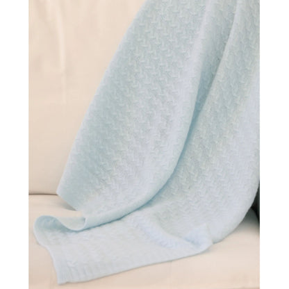 Alashan Cashmere  Bailey Braided Cable Baby Blanket - Heavenly