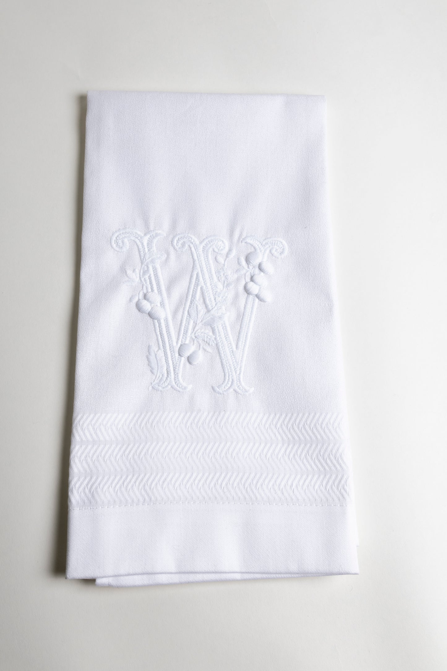 Teresa Granite Monogram Guest Towel - W