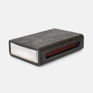 TH Faux Shagreen Matchbox - Dark Mushroom