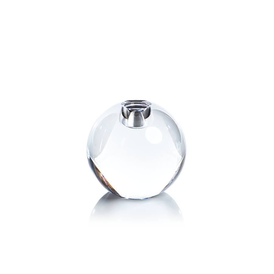 Zodax Round Glass Taper Candle Holder