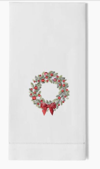 Henry Wreath Snow Hand Towel