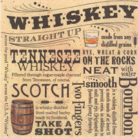 Boston Cocktail Napkins-Whiskey