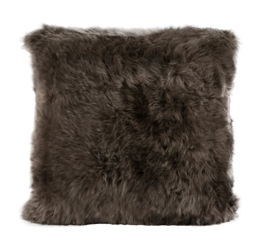 Fibre Long Wool Cushion Fossil