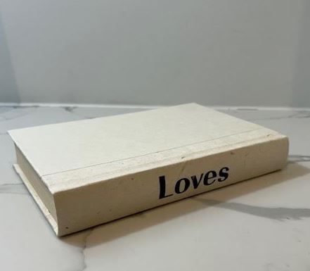 E Law Custom Lettering on Cream Books - Loves