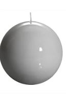 Meloria Ball Candle Small Pearl Grey