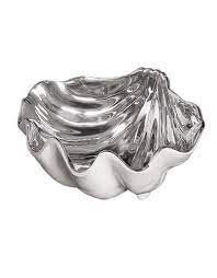 Beatriz Thanni Shell Bowl - White/Silver