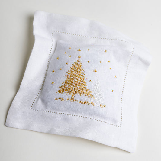 Teresa Xmas Tree Perfume Sachet - Gold