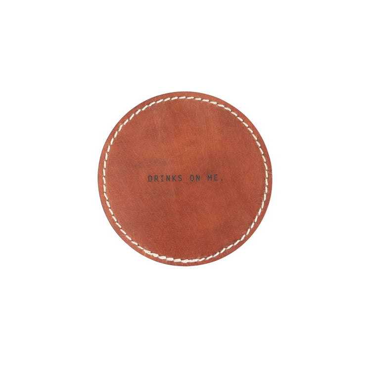 Sugarboo Drinks On Me S/4 Leather Coasters