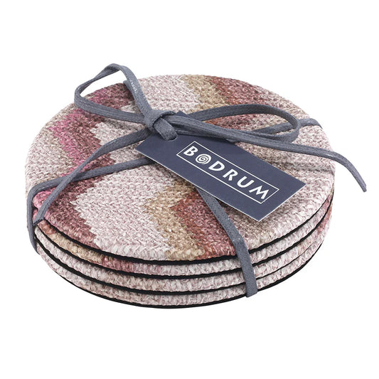 Bodrum Bargello Coaster S/4 - Mauve