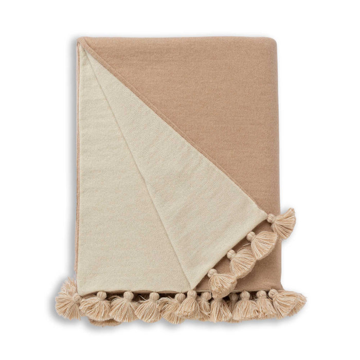 AA Alpaca Throw - Beige/Ivory