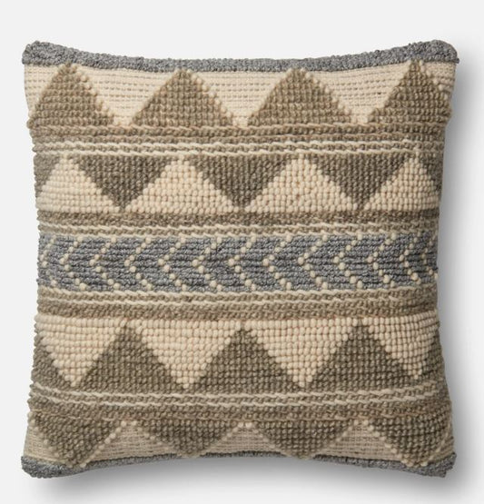 Loloi Grey Pillow 22x22