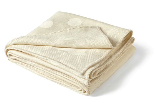 Fibre Baby Alpaca Dots Throw - Ivory