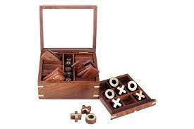 MatrB Rosewood 3 in 1 Games Dice Dom Tic