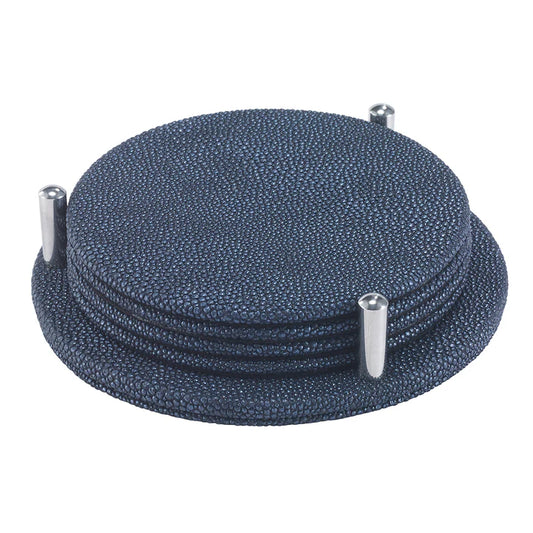 Bodrum Stingray Coaster Set/4 - Navy