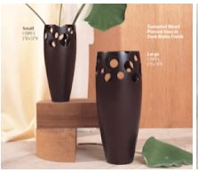 Bahari Tamarind Wood  Vase  Dark