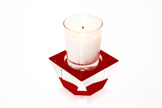 AVF Pedestal Candle - Ruby