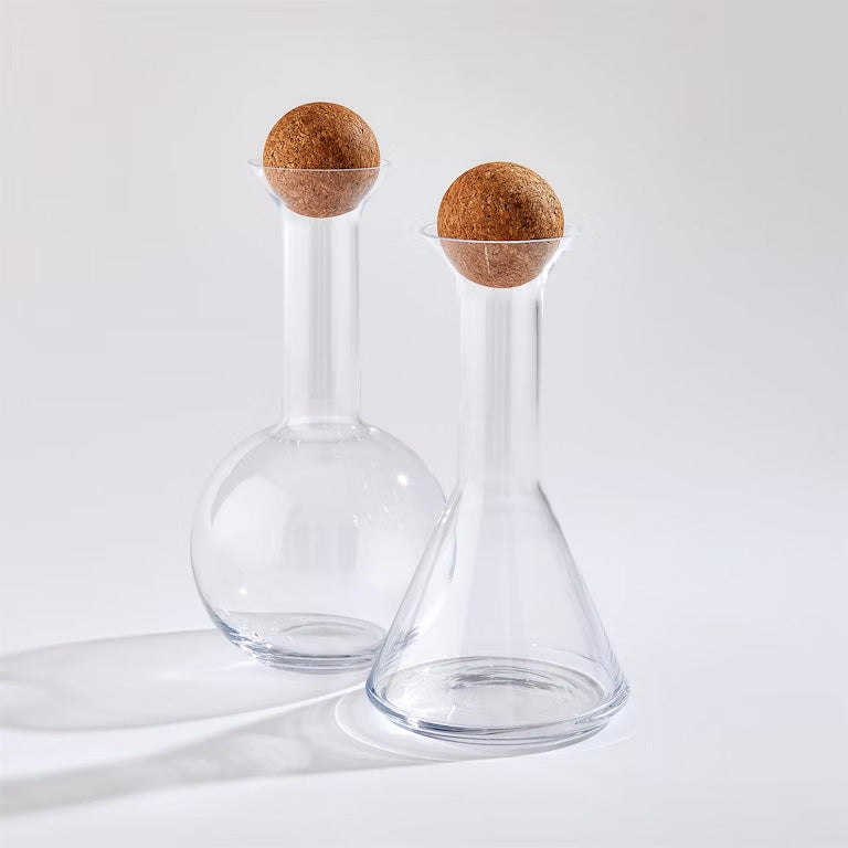 Global Chemistry Triangle Decanter w/Cork