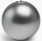 Meloria Ball Candle Metallics Medium Silver