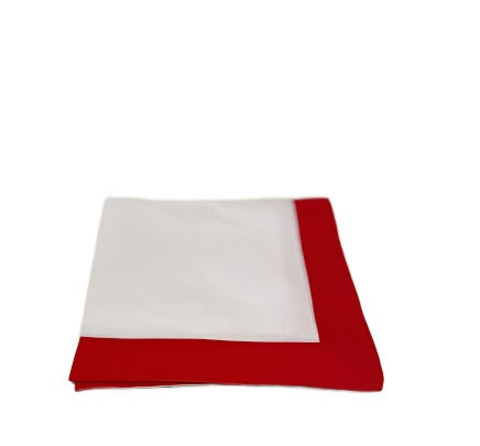 Boutross Red Border  20x20  Napkin