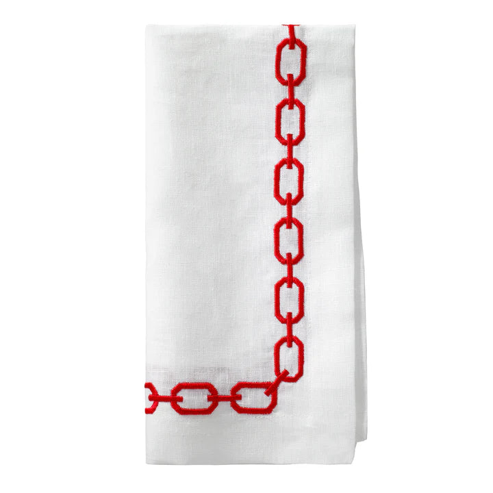 Bodrum Chains Napkin Red