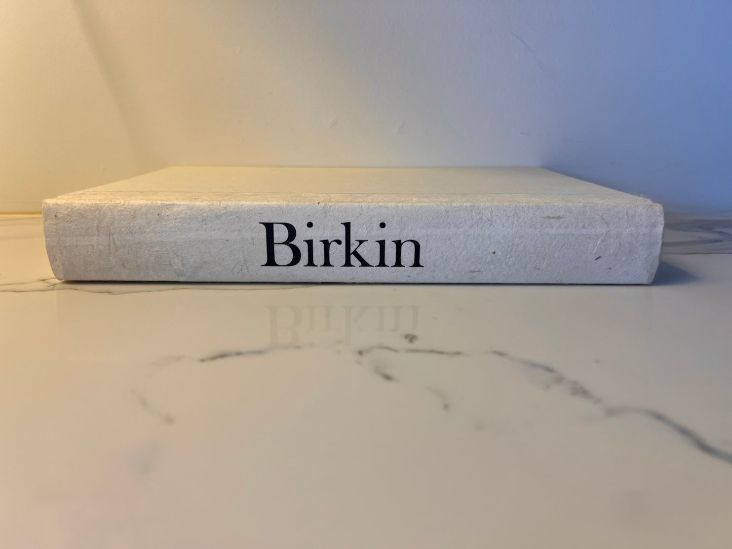 E Law Custom Lettering on Cream Books - Birkin