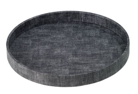 Bodrum Luster Round Tray Smoke