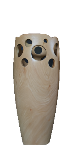 Bahari Tamarind S Wood Pierced Vase Natural