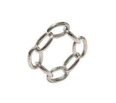 KS Chain Link Napkin Ring Silver