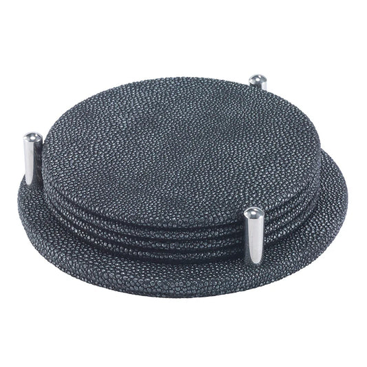 Bodrum Stingray Coaster S/4 - Charcoal