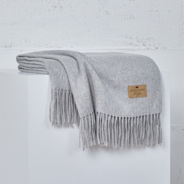 LDU Luxe Italian Cashmere Throw Sterling