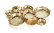 Zodax Cluster of 9 Sm Serving Bowl Gold