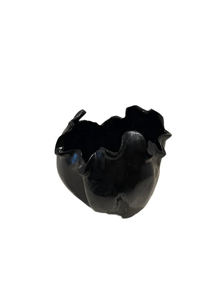 Texture Petal Bowl Black