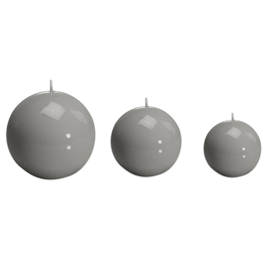 Meloria Ball Candle Medium Pearl Grey