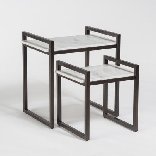 Alder Santa Barbara Nesting Tables Cl/Mar Gunmetal