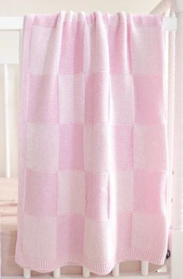 Alashan Charlie Baby Blanket  Bermuda Pink/Wh