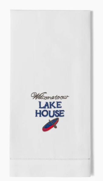 Henry Welcome To Our Lake House Hand Towel