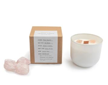 Sugarboo Rose Quartz Crystal Candle