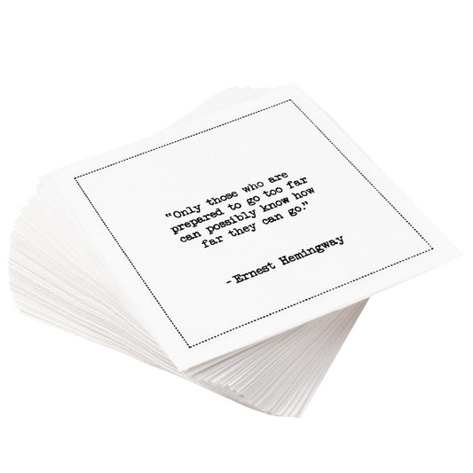 5 Star Hemingway Quotes Napkins