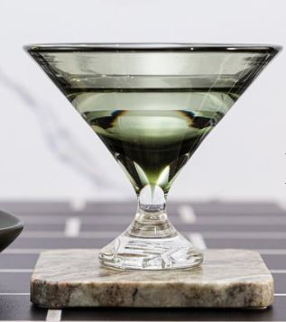 Tyler B Footed Martini Glass Smoke