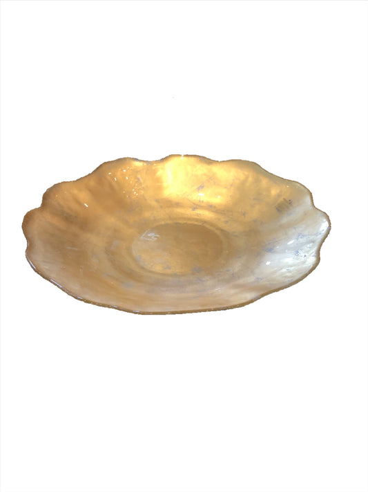 Beatriz New Orleans Gold Foil Centerpiece Bowl