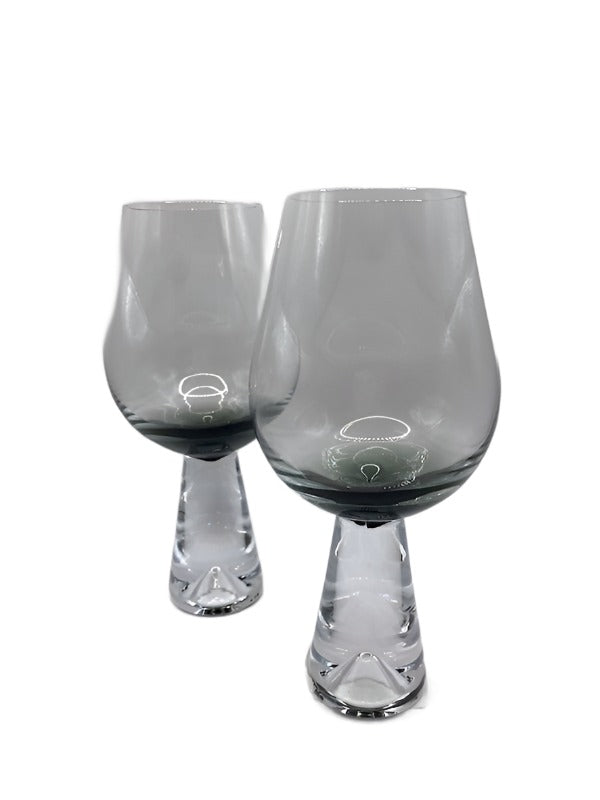 TD Tank Black Wine Glasses S/2