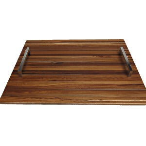 Bahari Teak Tray /Stainless Handle