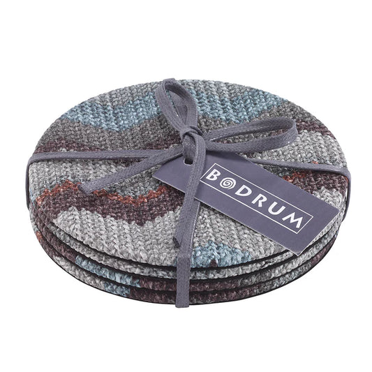 Bodrum Bargello Coaster S/4 - New Blue